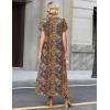 image:imageZeagoo Summer Dresses for Women 2026 Maxi Dresses Vacation Sundress Short Sleeve Casual Sundresses Split Dress with PocketsAfloralmz721