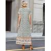 image:imageZeagoo Summer Dresses for Women 2026 Maxi Dresses Vacation Sundress Short Sleeve Casual Sundresses Split Dress with PocketsAfloralmz914