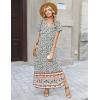 image:imageZeagoo Summer Dresses for Women 2026 Maxi Dresses Vacation Sundress Short Sleeve Casual Sundresses Split Dress with PocketsAfloralmz914