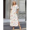 image:imageZeagoo Summer Dresses for Women 2026 Maxi Dresses Vacation Sundress Short Sleeve Casual Sundresses Split Dress with PocketsAfloralwf109
