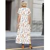 image:imageZeagoo Summer Dresses for Women 2026 Maxi Dresses Vacation Sundress Short Sleeve Casual Sundresses Split Dress with PocketsAfloralwf109