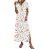 image:imageZeagoo Summer Dresses for Women 2026 Maxi Dresses Vacation Sundress Short Sleeve Casual Sundresses Split Dress with PocketsAfloralwf109