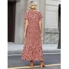 image:imageZeagoo Summer Dresses for Women 2026 Maxi Dresses Vacation Sundress Short Sleeve Casual Sundresses Split Dress with PocketsAfloralxh518