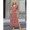 image:imageZeagoo Summer Dresses for Women 2026 Maxi Dresses Vacation Sundress Short Sleeve Casual Sundresses Split Dress with PocketsAfloralxh518