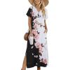 image:imageZeagoo Summer Dresses for Women 2026 Maxi Dresses Vacation Sundress Short Sleeve Casual Sundresses Split Dress with PocketsFloralbf348