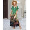 image:imageZeagoo Summer Dresses for Women 2026 Maxi Dresses Vacation Sundress Short Sleeve Casual Sundresses Split Dress with PocketsFloralcx322