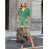 image:imageZeagoo Summer Dresses for Women 2026 Maxi Dresses Vacation Sundress Short Sleeve Casual Sundresses Split Dress with PocketsFloralcx322