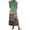 image:imageZeagoo Summer Dresses for Women 2026 Maxi Dresses Vacation Sundress Short Sleeve Casual Sundresses Split Dress with PocketsFloralcx322