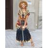 image:imageZeagoo Summer Dresses for Women 2026 Maxi Dresses Vacation Sundress Short Sleeve Casual Sundresses Split Dress with PocketsFloraldw179
