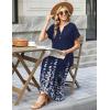 image:imageZeagoo Summer Dresses for Women 2026 Maxi Dresses Vacation Sundress Short Sleeve Casual Sundresses Split Dress with PocketsFloralsf119