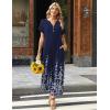 image:imageZeagoo Summer Dresses for Women 2026 Maxi Dresses Vacation Sundress Short Sleeve Casual Sundresses Split Dress with PocketsFloralsf119
