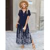 image:imageZeagoo Summer Dresses for Women 2026 Maxi Dresses Vacation Sundress Short Sleeve Casual Sundresses Split Dress with PocketsFloralsf119