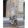 image:imageZeagoo Summer Dresses for Women 2026 Maxi Dresses Vacation Sundress Short Sleeve Casual Sundresses Split Dress with PocketsFloralsf312