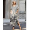 image:imageZeagoo Summer Dresses for Women 2026 Maxi Dresses Vacation Sundress Short Sleeve Casual Sundresses Split Dress with PocketsFloralsf312