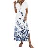 image:imageZeagoo Summer Dresses for Women 2026 Maxi Dresses Vacation Sundress Short Sleeve Casual Sundresses Split Dress with PocketsFloralwf118