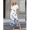image:imageZeagoo Summer Dresses for Women 2026 Maxi Dresses Vacation Sundress Short Sleeve Casual Sundresses Split Dress with PocketsFloralwf118