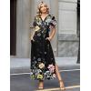 image:imageZeagoo Summer Dresses for Women 2026 Maxi Dresses Vacation Sundress Short Sleeve Casual Sundresses Split Dress with PocketsFloralwf120