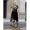 image:imageZeagoo Summer Dresses for Women 2026 Maxi Dresses Vacation Sundress Short Sleeve Casual Sundresses Split Dress with PocketsFloralwf120