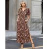 image:imageZeagoo Summer Dresses for Women 2026 Maxi Dresses Vacation Sundress Short Sleeve Casual Sundresses Split Dress with PocketsFloralxh267
