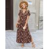 image:imageZeagoo Summer Dresses for Women 2026 Maxi Dresses Vacation Sundress Short Sleeve Casual Sundresses Split Dress with PocketsFloralxh267