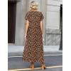 image:imageZeagoo Summer Dresses for Women 2026 Maxi Dresses Vacation Sundress Short Sleeve Casual Sundresses Split Dress with PocketsFloralxh267