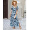 image:imageZeagoo Summer Dresses for Women 2026 Maxi Dresses Vacation Sundress Short Sleeve Casual Sundresses Split Dress with PocketsFloralyg8