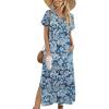 image:imageZeagoo Summer Dresses for Women 2026 Maxi Dresses Vacation Sundress Short Sleeve Casual Sundresses Split Dress with PocketsFloralyg8
