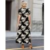image:imageZeagoo Summer Dresses for Women 2026 Maxi Dresses Vacation Sundress Short Sleeve Casual Sundresses Split Dress with PocketsFloralzw29