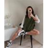 image:imageZeagoo Sweater Vest Women Sleeveless V Neck Oversized Pullover Knitted Tops 2026 Fall OutfitsArmy Green