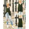 image:imageZeagoo Sweater Vest Women Sleeveless V Neck Oversized Pullover Knitted Tops 2026 Fall OutfitsArmy Green