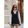 image:imageZeagoo Sweater Vest Women Sleeveless V Neck Oversized Pullover Knitted Tops 2026 Fall OutfitsBlack