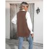 image:imageZeagoo Sweater Vest Women Sleeveless V Neck Oversized Pullover Knitted Tops 2026 Fall OutfitsBrown