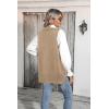 image:imageZeagoo Sweater Vest Women Sleeveless V Neck Oversized Pullover Knitted Tops 2026 Fall OutfitsCamel