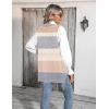 image:imageZeagoo Sweater Vest Women Sleeveless V Neck Oversized Pullover Knitted Tops 2026 Fall OutfitsColor Block Beige