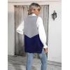 image:imageZeagoo Sweater Vest Women Sleeveless V Neck Oversized Pullover Knitted Tops 2026 Fall OutfitsColor Block Navy