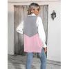 image:imageZeagoo Sweater Vest Women Sleeveless V Neck Oversized Pullover Knitted Tops 2026 Fall OutfitsColor Block Pink