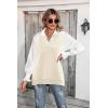 image:imageZeagoo Sweater Vest Women Sleeveless V Neck Oversized Pullover Knitted Tops 2026 Fall OutfitsCream