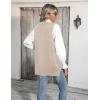 image:imageZeagoo Sweater Vest Women Sleeveless V Neck Oversized Pullover Knitted Tops 2026 Fall OutfitsDark Apricot