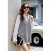 image:imageZeagoo Sweater Vest Women Sleeveless V Neck Oversized Pullover Knitted Tops 2026 Fall OutfitsGrey