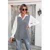 image:imageZeagoo Sweater Vest Women Sleeveless V Neck Oversized Pullover Knitted Tops 2026 Fall OutfitsGrey