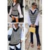 image:imageZeagoo Sweater Vest Women Sleeveless V Neck Oversized Pullover Knitted Tops 2026 Fall OutfitsHoundstooth Black and White
