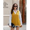 image:imageZeagoo Sweater Vest Women Sleeveless V Neck Oversized Pullover Knitted Tops 2026 Fall OutfitsYellow