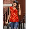 image:imageZeagoo Tank Top for Women Trendy Going Out Tops Sleeveless Shirts Ruched Business Casual Basic Tunic TopsOrange Painting