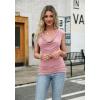 image:imageZeagoo Tank Top for Women Trendy Going Out Tops Sleeveless Shirts Ruched Business Casual Basic Tunic TopsPink Purple