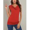image:imageZeagoo Tank Top for Women Trendy Going Out Tops Sleeveless Shirts Ruched Business Casual Basic Tunic TopsRed
