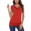 image:imageZeagoo Tank Top for Women Trendy Going Out Tops Sleeveless Shirts Ruched Business Casual Basic Tunic TopsRed
