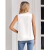 image:imageZeagoo White Blouse for Women Satin Tank Tops Dressy Casual Silk Camisoles Sleeveless Shirts Office Attire