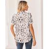 image:imageZeagoo Women Button Down Shirts Puff Short Sleeve Blouses Chiffon Tops Business Casual Outfits Summer ClothesApricotan443