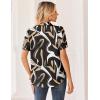 image:imageZeagoo Women Button Down Shirts Puff Short Sleeve Blouses Chiffon Tops Business Casual Outfits Summer ClothesBlackcx312