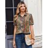 image:imageZeagoo Women Button Down Shirts Puff Short Sleeve Blouses Chiffon Tops Business Casual Outfits Summer ClothesBohomz721